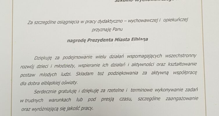 Nagroda Prezydenta Miasta Elbląga